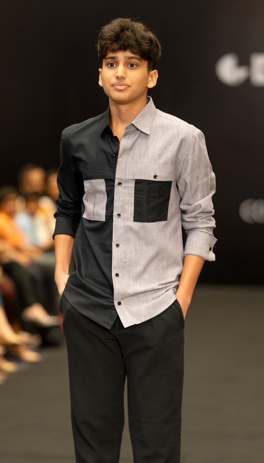 Monochrome Panel Shirt