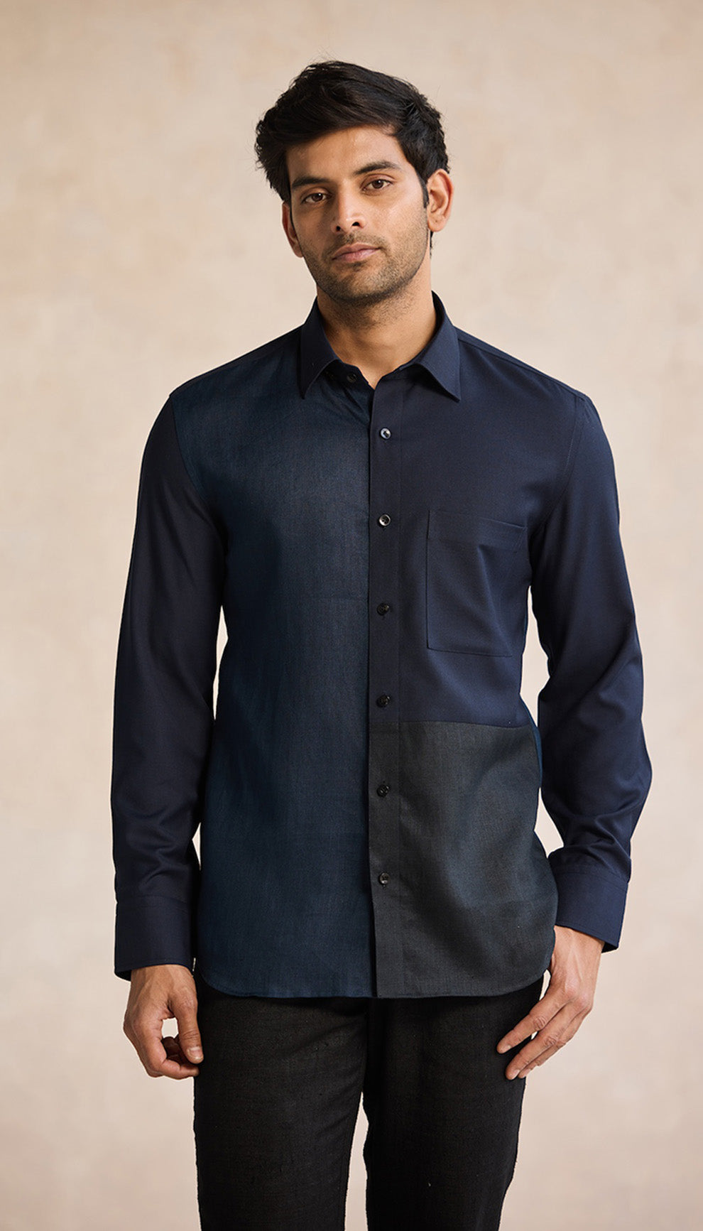 Midnight Dual-Tone Formal Shirt