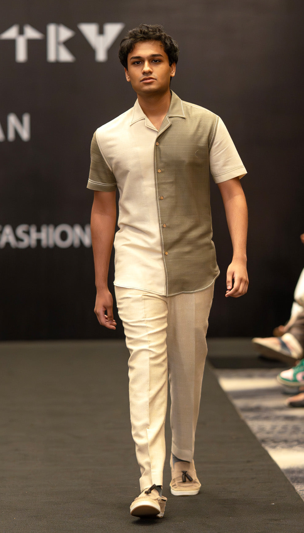 Dual-Toned Linen Shirt