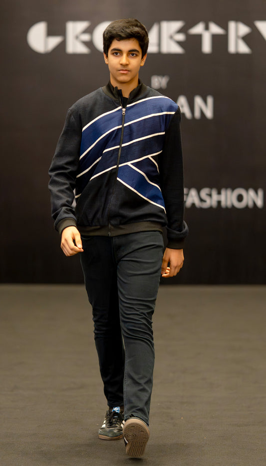 Midnight Echo Upcycled Bomber