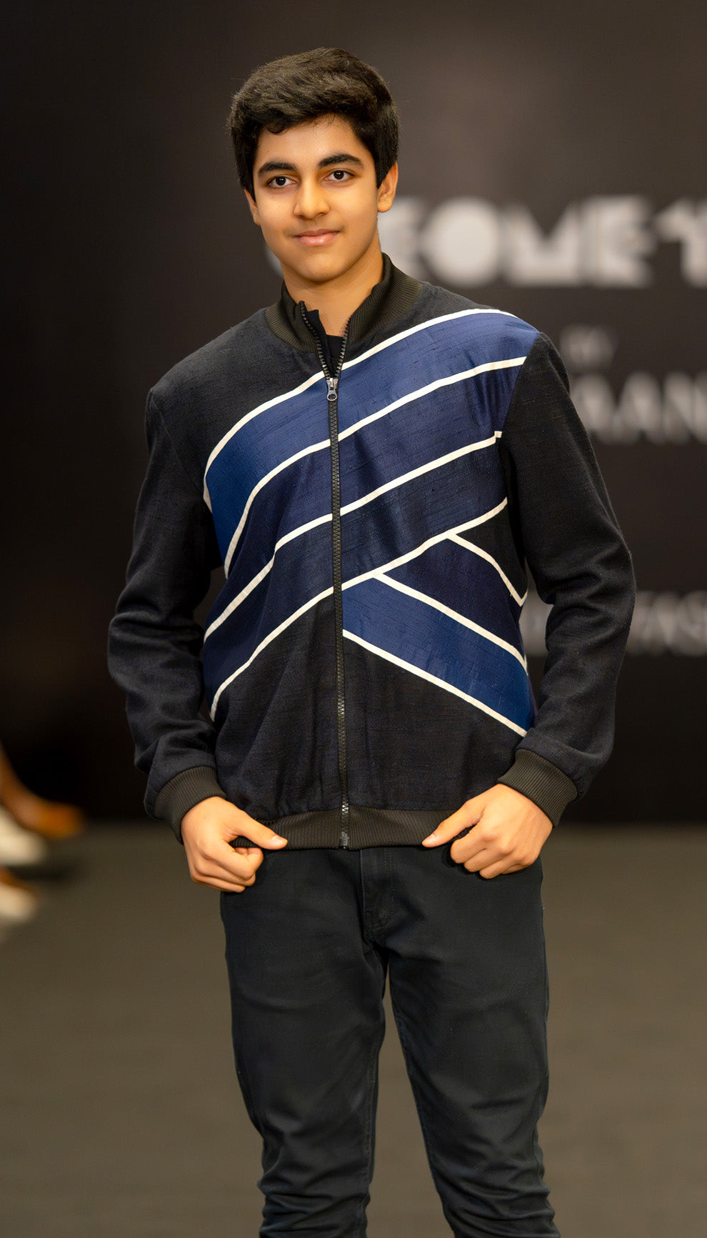 Midnight Echo Upcycled Bomber