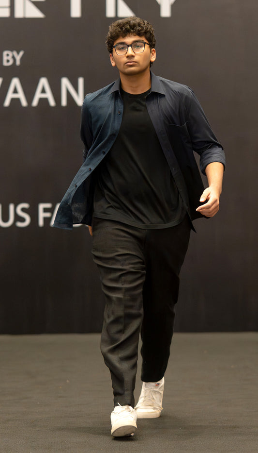 Midnight Dual-Tone Formal Shirt