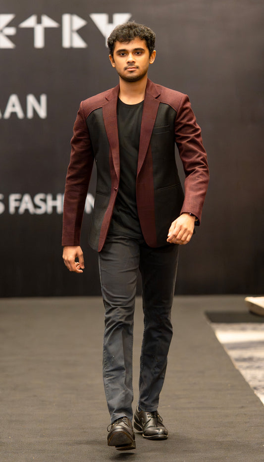 Dual-Tone Structured Blazer