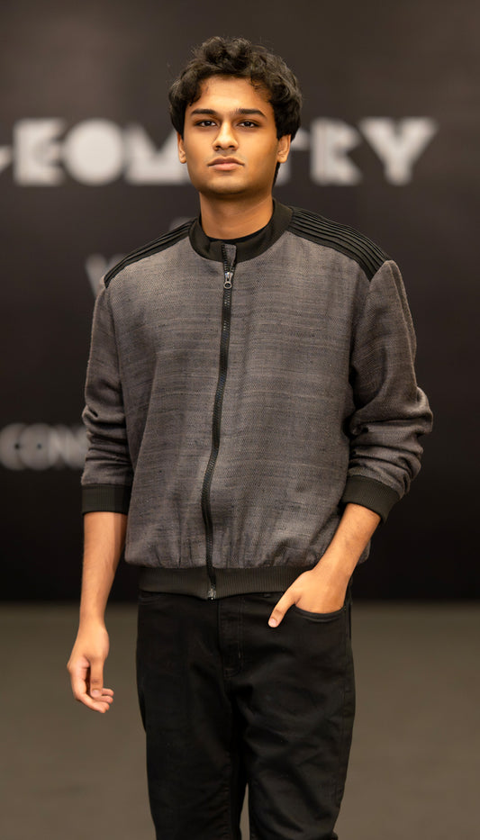 Shadowline Textured Zip-Up Jacket