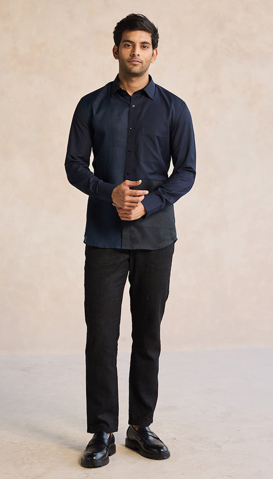 Midnight Dual-Tone Formal Shirt