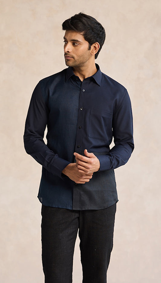 Midnight Dual-Tone Formal Shirt