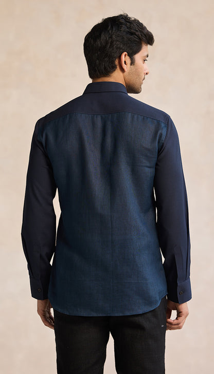 Midnight Dual-Tone Formal Shirt