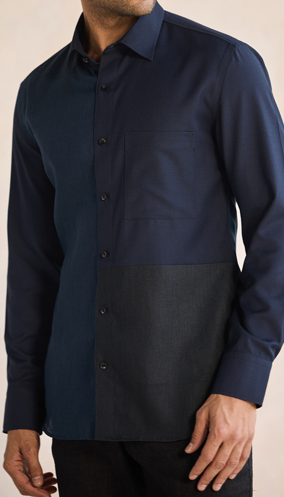 Midnight Dual-Tone Formal Shirt
