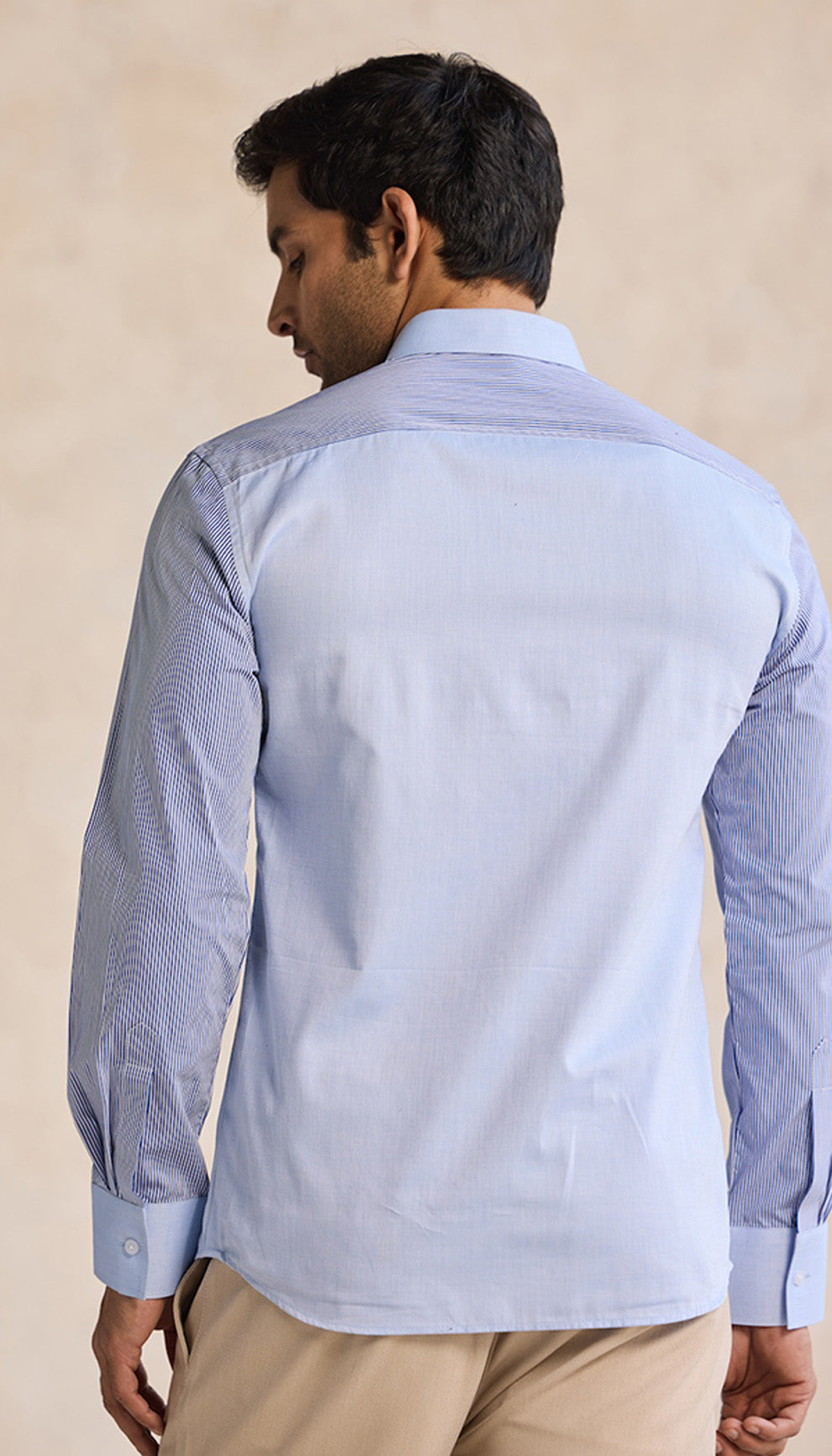 Skyline Stripe Patchwork Shirt