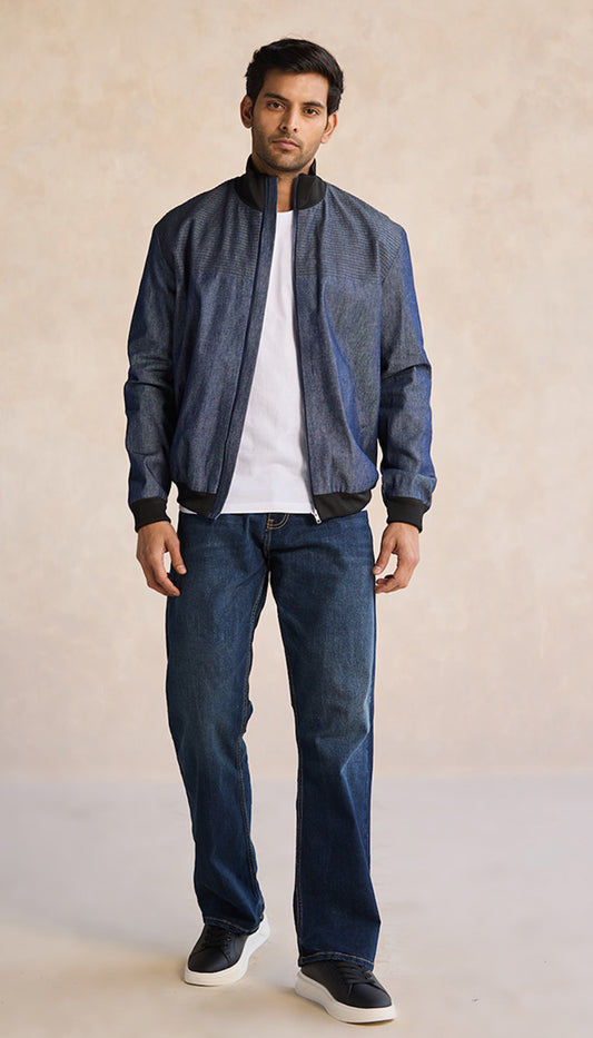 Indigo Core Bomber Jacket