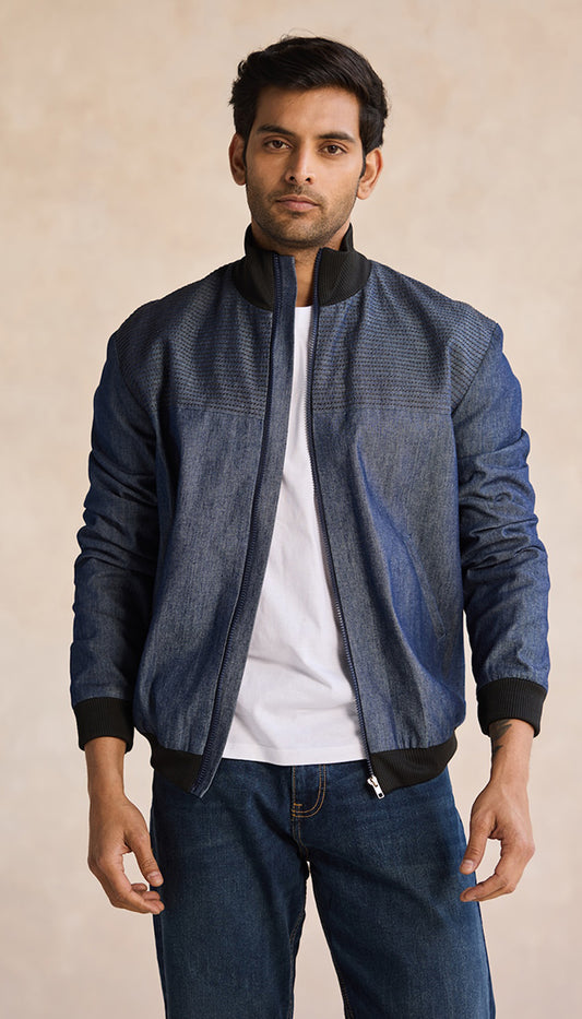 Indigo Core Bomber Jacket