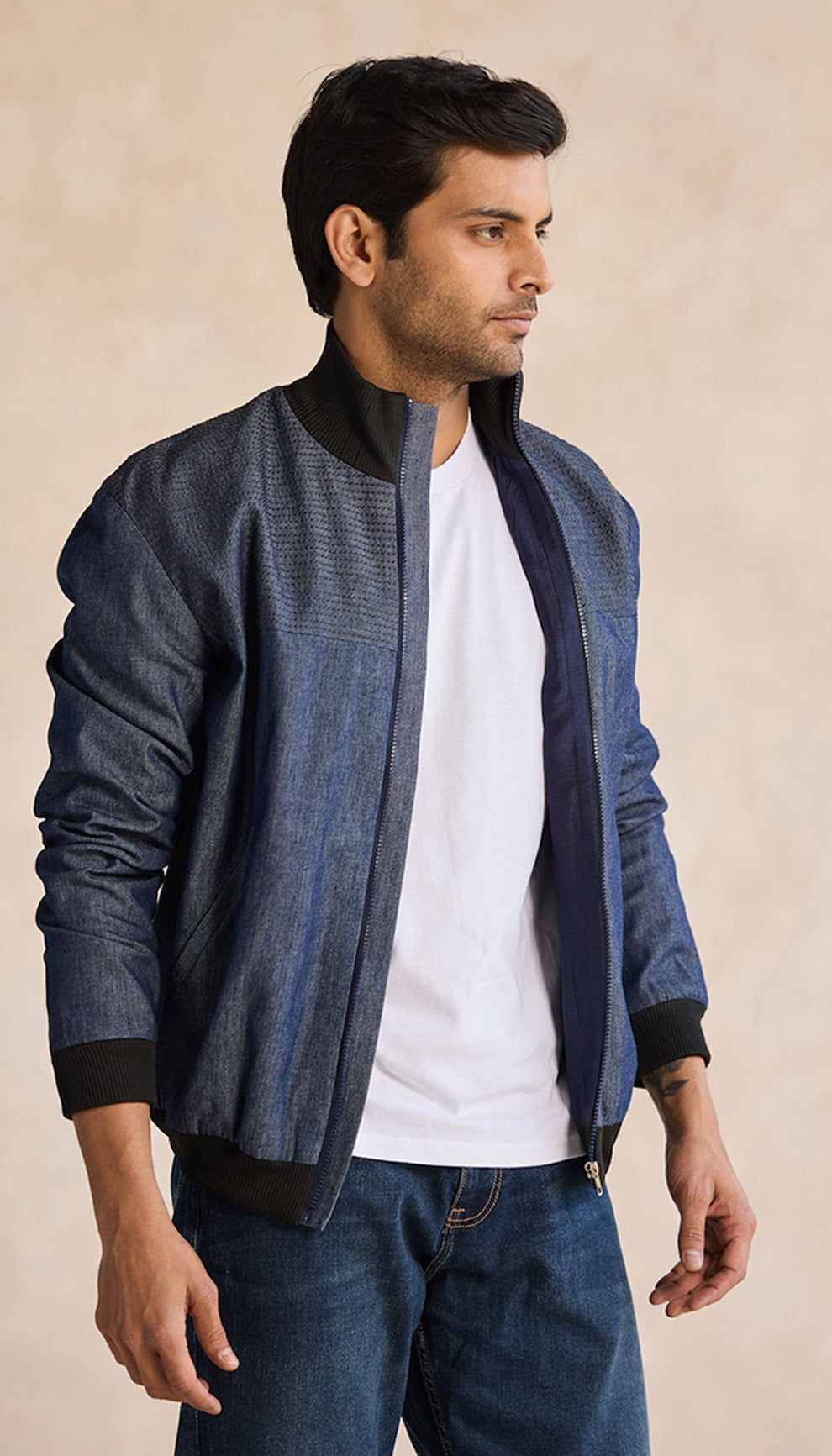 Indigo Core Bomber Jacket