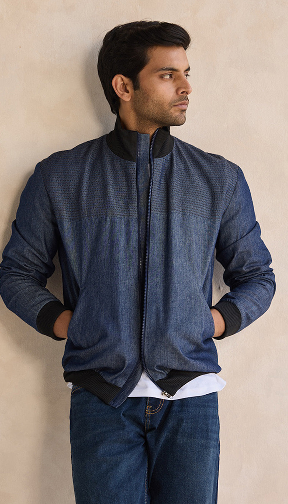 Indigo Core Bomber Jacket