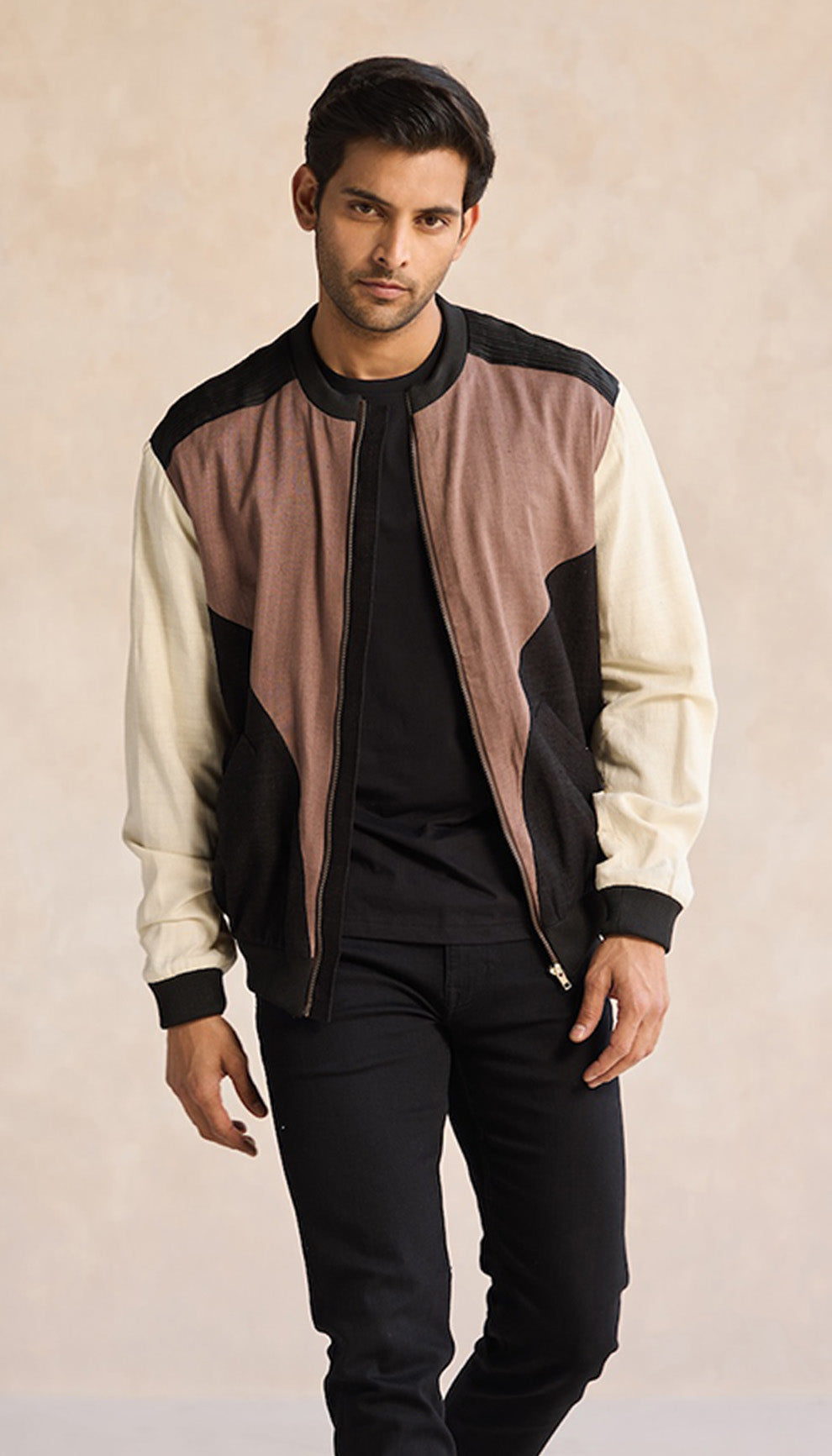 Cocoa Prism Bomber Jacket