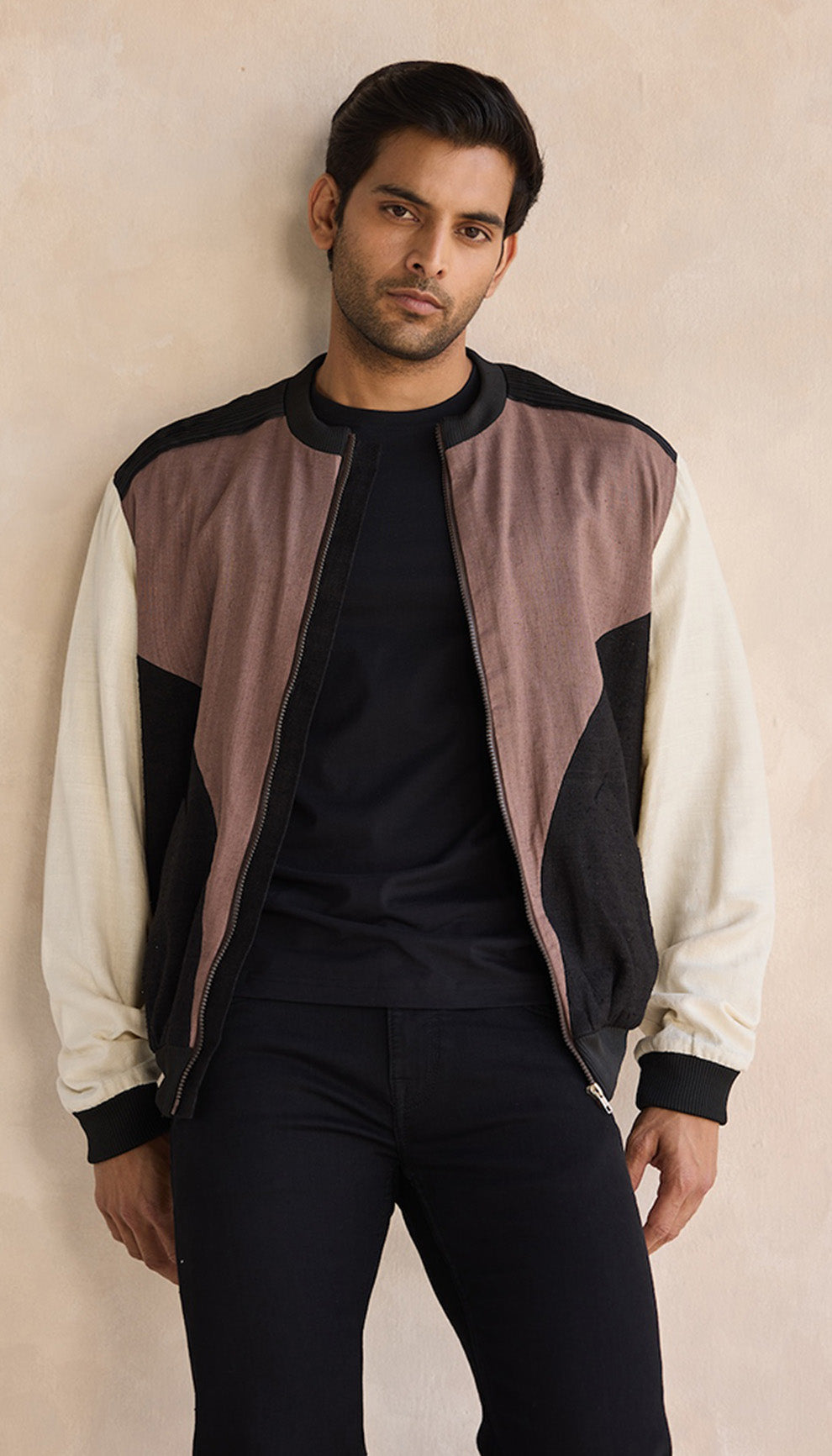 Cocoa Prism Bomber Jacket